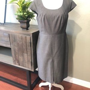 Ann Taylor Gray Sheath Dress sz 8